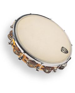 CP CP391 Tunable 10'' Wooden Tambourine Double Row
