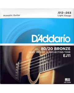 D'Addario EJ11 80/20 Bronze Regular Light Acoustic Guitar Strings