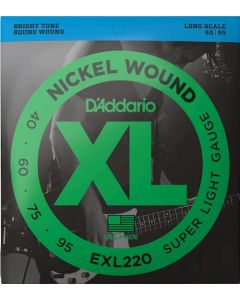 D'Addario EXL220 Nickel Plated Super Light Long Scale Bass Guitar Strings
