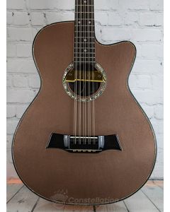 Sevillano R-1 Bajo Quinto Single Cutaway with EMG Pick-up and SKB Case- Brown Metallic