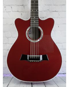 Jesus Sevillano R-2 Bajo Quinto Double Cutaway with EMG Pick-up and SKB Case - Candy Apple Red 
