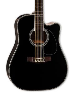 Takamine EF381DX Black Gloss - 12 String Acoustic Electric Guitar