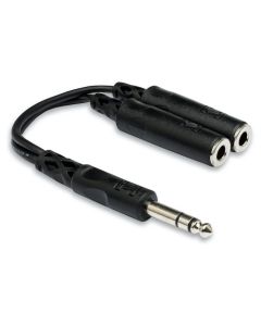 Hosa YPP-118 1/4 in TRS to Dual 1/4 in TRSF Y Cable