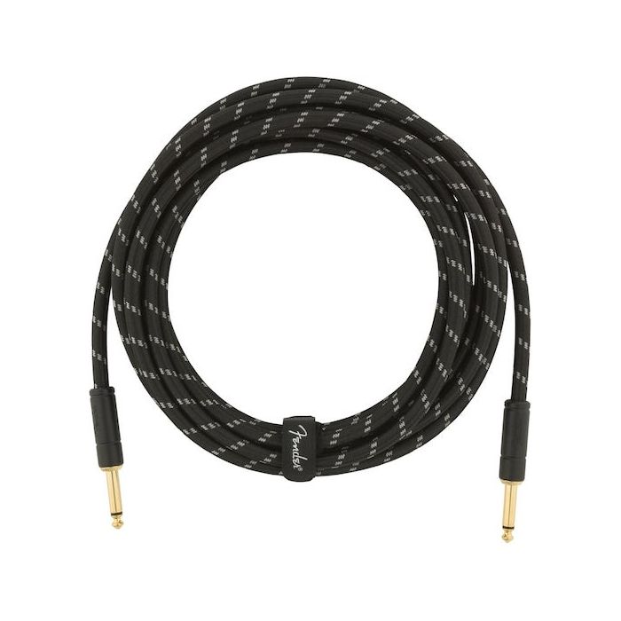Fender Deluxe Series Instrument Cable - Straight to Straight - 5ft. to 25ft. - Black Tweed