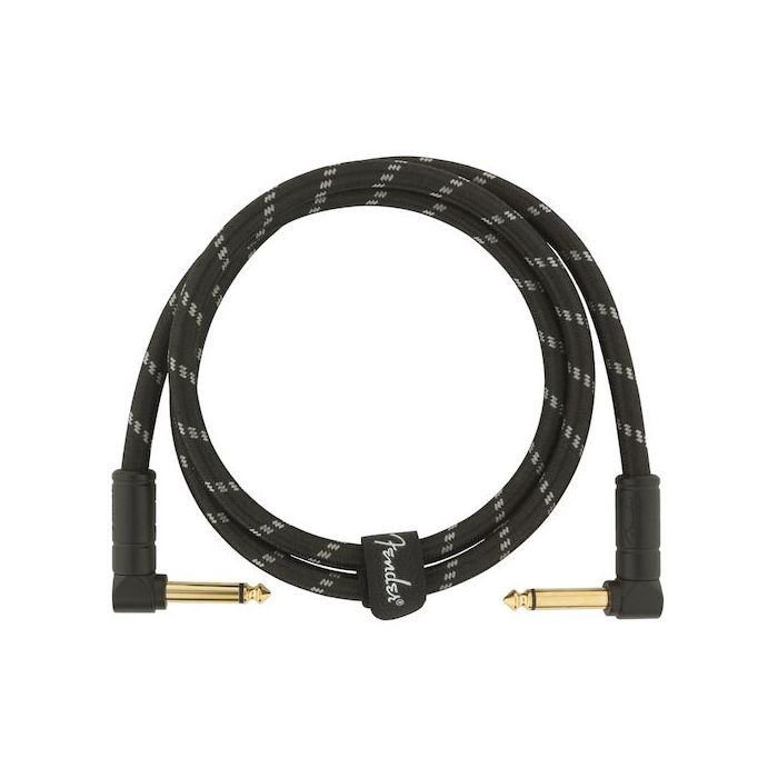Fender Deluxe Series Instrument Cable - Right Angle to Right Angle - 1ft. to 3ft. - Black Tweed