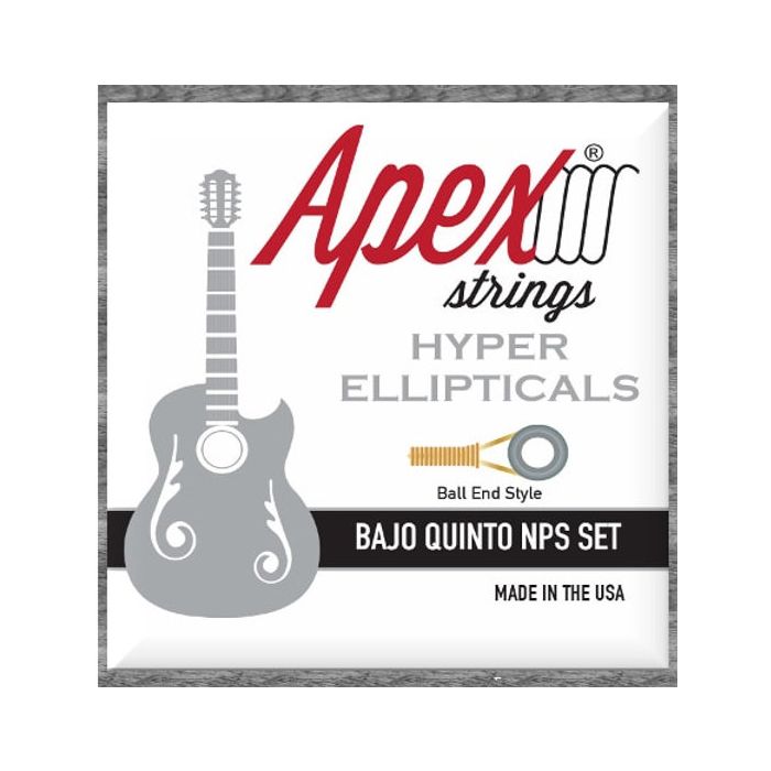 Apex Strings BaJo Quinto (NPS) Nickel Plated Steel Hyper Ellipticals Set
