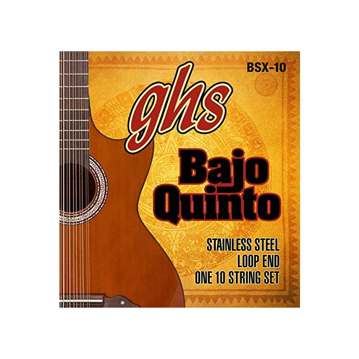 GHS BSX-10 Bajo Quinto Stainless Steal Set - Loop End