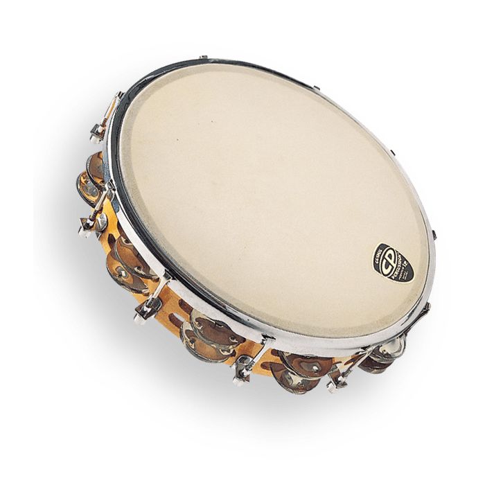 CP CP391 Tunable 10'' Wooden Tambourine Double Row