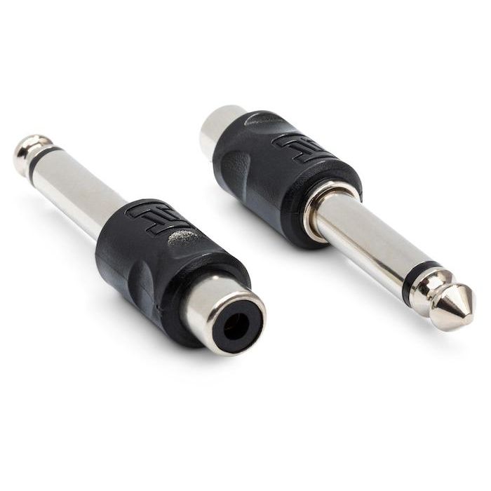 Hosa GPR-101 RCA to 1/4 in TS Adapter - 2 Pack