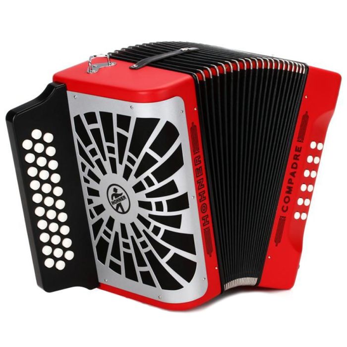 Hohner Compadre Diatonic Button Accordion - Red