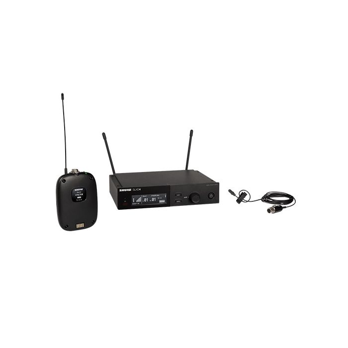 Shure SLXD14/DL4B Digital Wireless System with SLXD1 Bodypack Transmitter and DL4 Lavalier Microphone