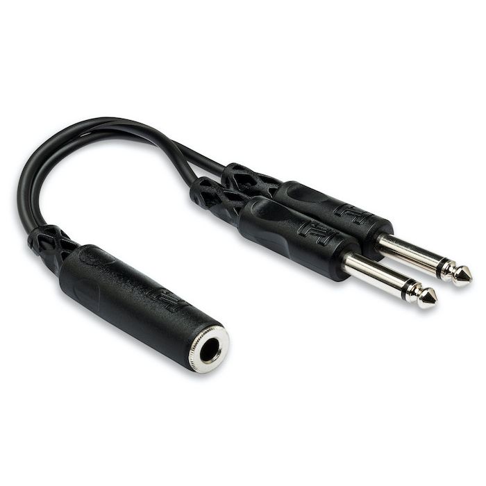 Hosa YPP-106 1/4 in TSF to Dual 1/4 in TS Y Cable