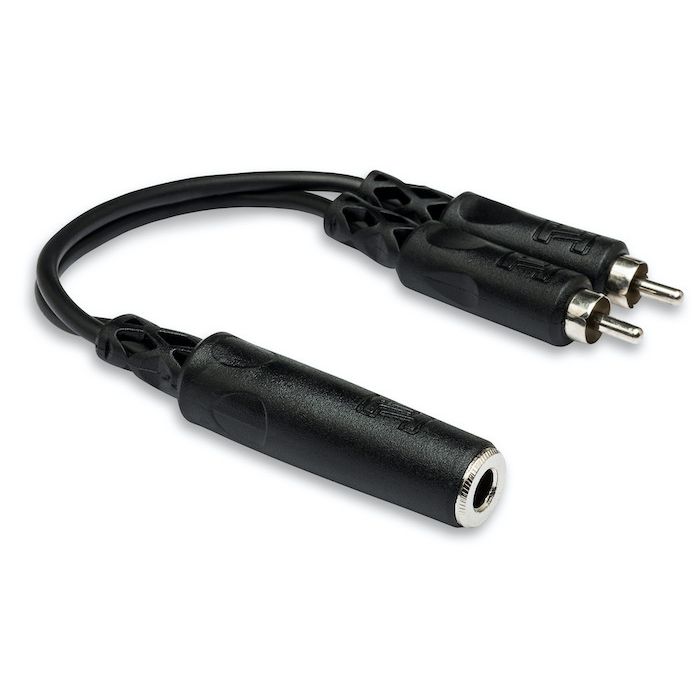 Hosa YPR-131 1/4 in TSF to Dual RCA Adapter